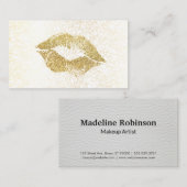 Carte De Visite Baiser de Parties scintillant en or glamour | Text (Devant / Derrière)