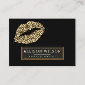 Carte De Visite Baiser Empreinte de léopard élégant (Devant)