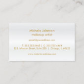 Carte De Visite Baiser et maquillage - parties scintillantes roses (Dos)