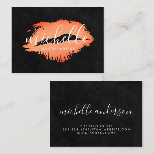 Carte De Visite Baiser impressionnant (Devant / Derrière)