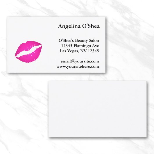 Carte De Visite Baiser Rose Chaud