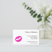 Carte De Visite Baiser rose chaud (Debout devant)