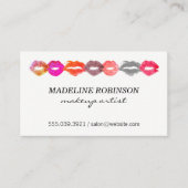 Carte De Visite Baisers / Coloré (Devant)