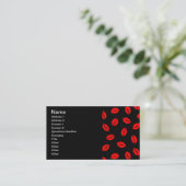 Carte De Visite baisers motif BLACK RED (Debout devant)