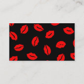 Carte De Visite baisers motif BLACK RED (Dos)