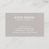 Carte De Visite Baisers XOXO tons neutres | Lipsense (Dos)