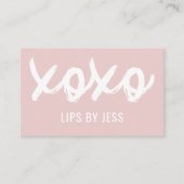 Carte De Visite Baisers XOXO tons neutres | Lipsense (Devant)