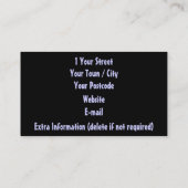 Carte De Visite Baisse de l'eau (Dos)