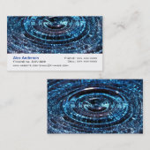 Carte De Visite Baisse de l'eau bleue (Devant / Derrière)