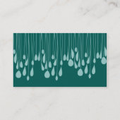 Carte De Visite baisses turquoises d'égouttement : 2 dégrossis : (Dos)