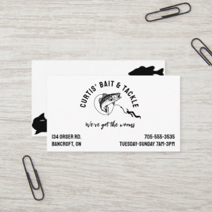Carte De Visite Bait & Tacking Fishing Logo à thème