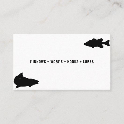 Carte De Visite Bait & Tacking Fishing Logo à thème (Dos)