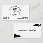 Carte De Visite Bait & Tacking Fishing Logo à thème (Devant / Derrière)