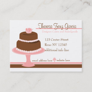 Carte De Visite Bakedgoods-Gâteau de concepteur