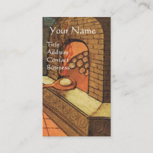 CARTE DE VISITE BAKER À FOUR ANTIQUE, BOUTIQUE DE PAIN DE BAKERY