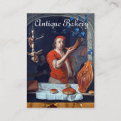 CARTE DE VISITE BAKER À FOUR ANTIQUE, BOUTIQUE DE PAIN DE BAKERY (Dos)