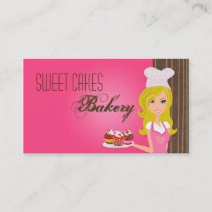 Carte De Visite Baker blond sur la tasse Brown rose durcit le