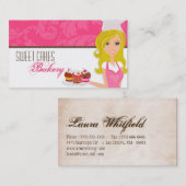 Carte De Visite Baker blond sur la tasse Brown rose durcit le (Devant / Derrière)