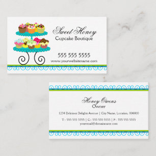 Carte De Visite Baker coloré de petits gâteaux
