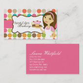 Carte De Visite Baker Cup Gâteaux Boulangerie Douceur Traitements (Devant / Derrière)