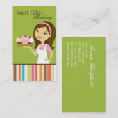 Carte De Visite Baker Cup Gâteaux Boulangerie Douceur Traitements (Devant / Derrière)