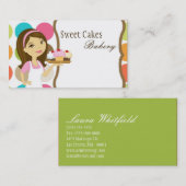 Carte De Visite Baker Cup Gâteaux Boulangerie Douceur Traitements (Devant / Derrière)
