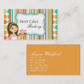 Carte De Visite Baker Cup Gâteaux Boulangerie Douceur Traitements (Devant / Derrière)
