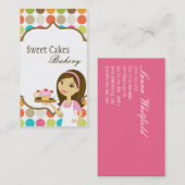 Carte De Visite Baker Cup Gâteaux Boulangerie Douceur Traitements (Devant / Derrière)