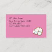 Carte De Visite Baker de brune, casquette de chef, rose (Dos)