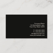 Carte de visite Baker de  moderne en bois (Dos)