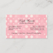 Carte De Visite Baker de petit gâteau (Dos)