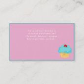 Carte De Visite Baker de petit gâteau de brune/Aqua/carte de (Dos)