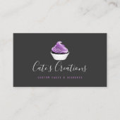 Carte De Visite Baker élégant de petit gâteau de manuscrit de (Devant)