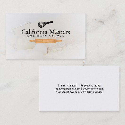 Carte De Visite Baker | Épingle et fouet (Devant / Derrière)