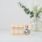 Carte De Visite Baker Holding Baguette (Debout devant)