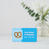 Carte De Visite Baker ou Event Caterer Pretzel ou votre logo et vo (Debout devant)