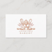 Carte De Visite Baker Pastry Chef Baking Tools (Devant)