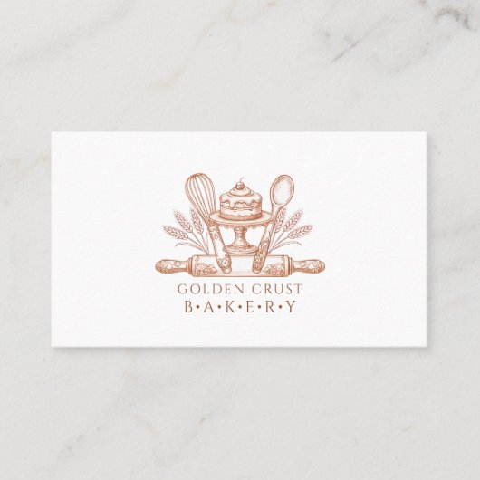 Carte De Visite Baker Pastry Chef Baking Tools (Devant)