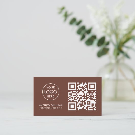 Carte De Visite Baker Professional QR Code Logo Moderne (Debout devant)