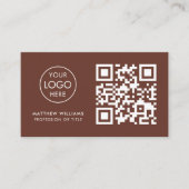 Carte De Visite Baker Professional QR Code Logo Moderne (Devant)