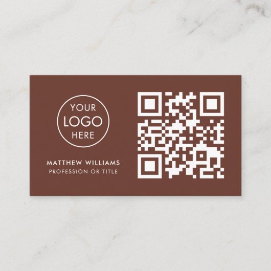 Carte De Visite Baker Professional QR Code Logo Moderne (Devant)