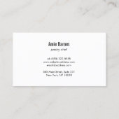 Carte De Visite Baker Whisk Logo Boulangerie Chalkboard (Dos)