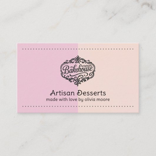 Carte De Visite Bakery Baker Pastry Chef (Devant)