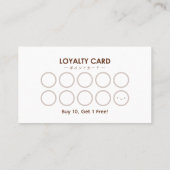 Carte De Visite Bakery Heart Donut Red Customer Reward Loyalty (Dos)