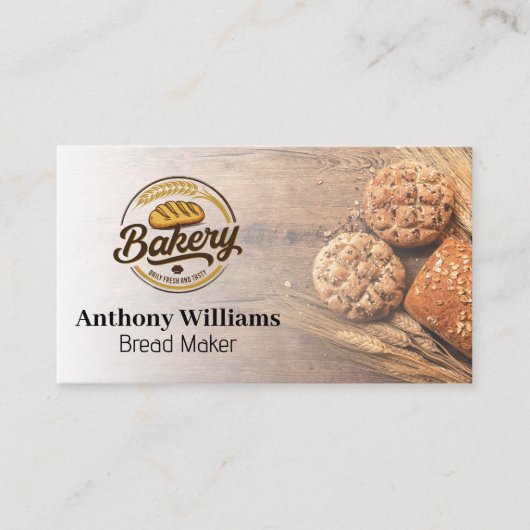 Carte De Visite Bakery Logo | Loaves of Bread (Devant)