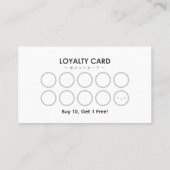 Carte De Visite Bakery Loyalty Card Holographic Rainbow Cupcake (Dos)