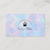 Carte De Visite Bakery Loyalty Card Holographic Rainbow Cupcake (Devant)