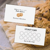 Carte De Visite Bakery Loyalty Card Modern Chocolate Chip Cookie