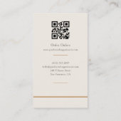 Carte De Visite Bakery Patisserie QR Code (Dos)