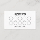 Carte De Visite Bakery Reward Loyalty Card Cinnamon Roll Modern (Dos)